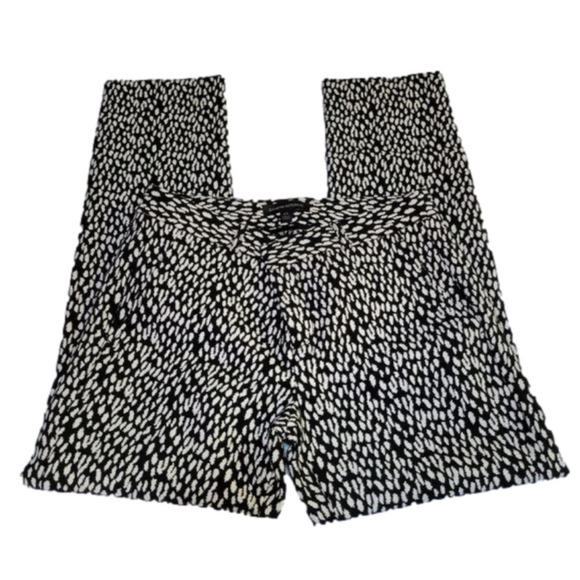 BANANA Republic Black Off-White Slim Fit Pants Size 2S Mint Condition - Picture 1 of 11